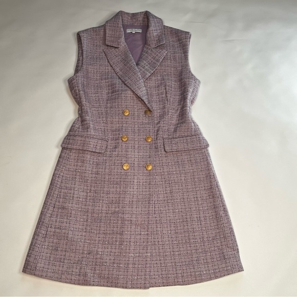 Taylor Tillman Tiff Sleeveless Coat Style Dress Lavender Medium - Picture 4 of 16